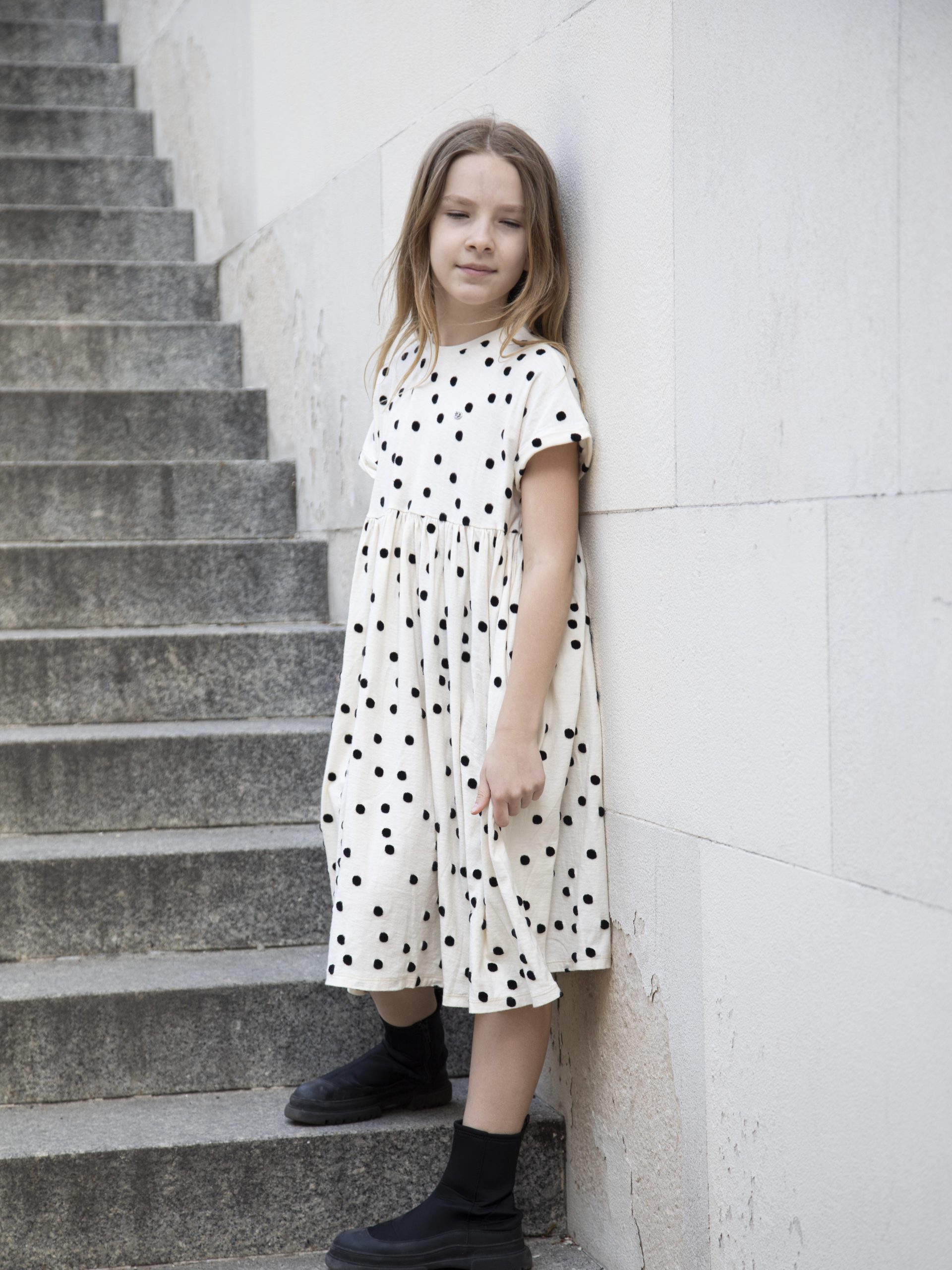 FITH KIDS Dot Jacquard Dress