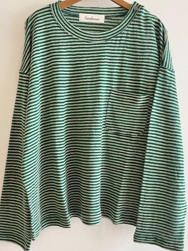 Linen Stripe Jersey Tee