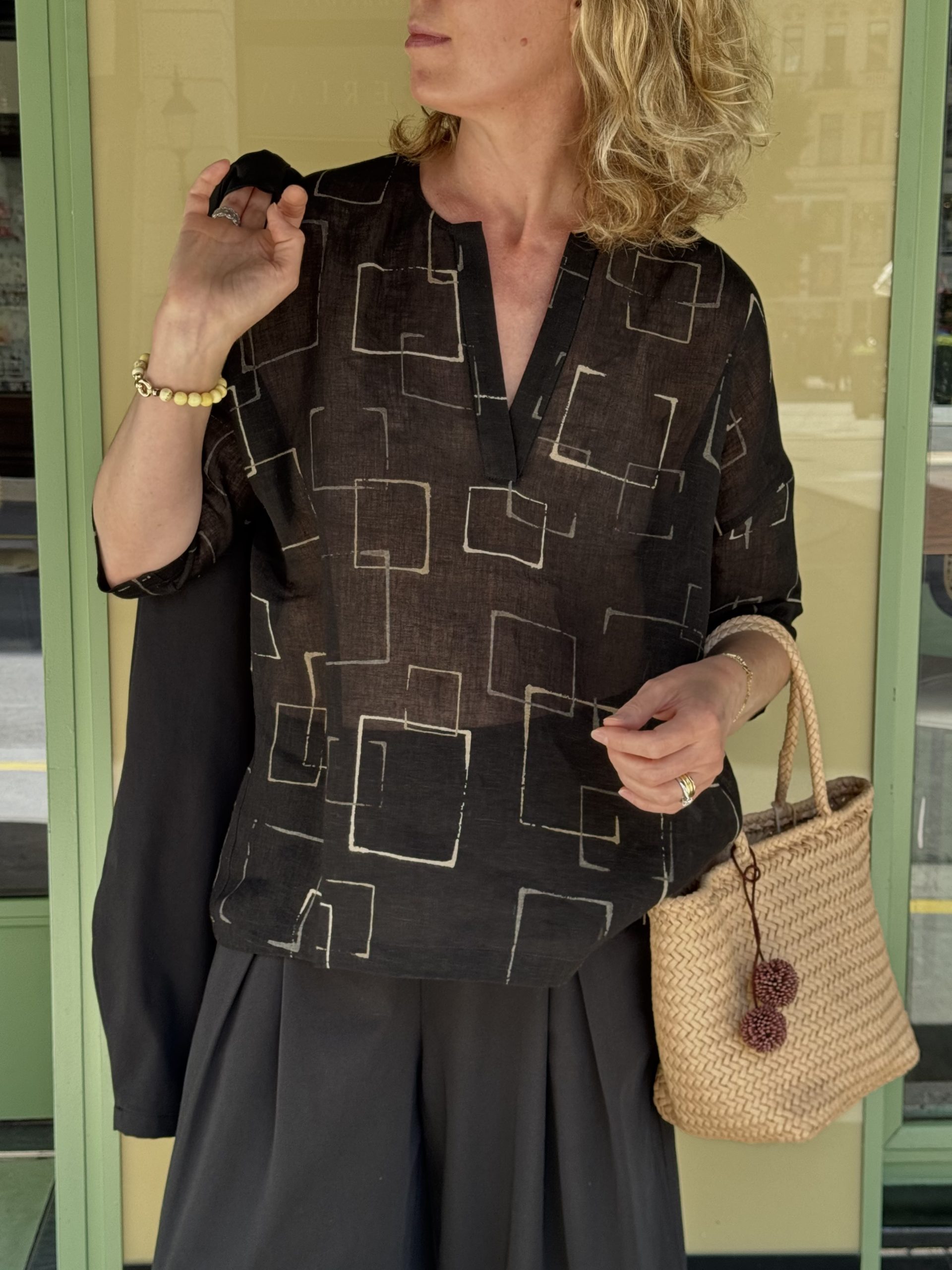Evam Eva Wide Linen Pullover