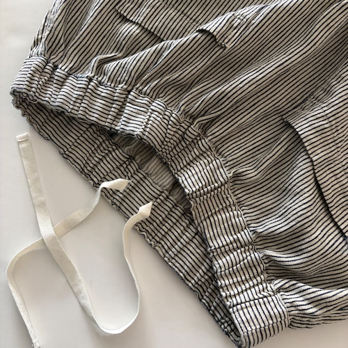 Hickory Stripe Linen Painter Skirt