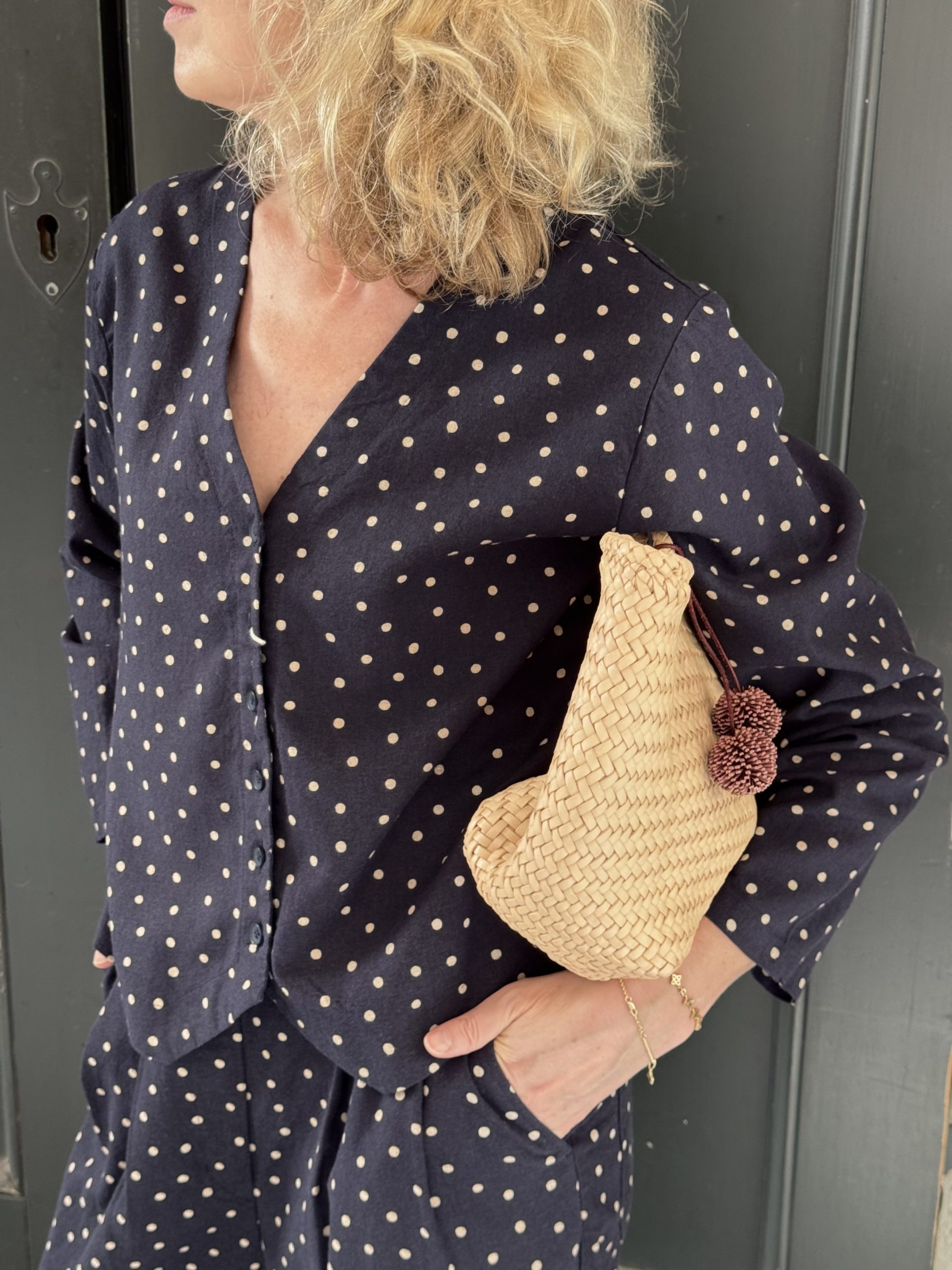 NAVY Dots Shirt