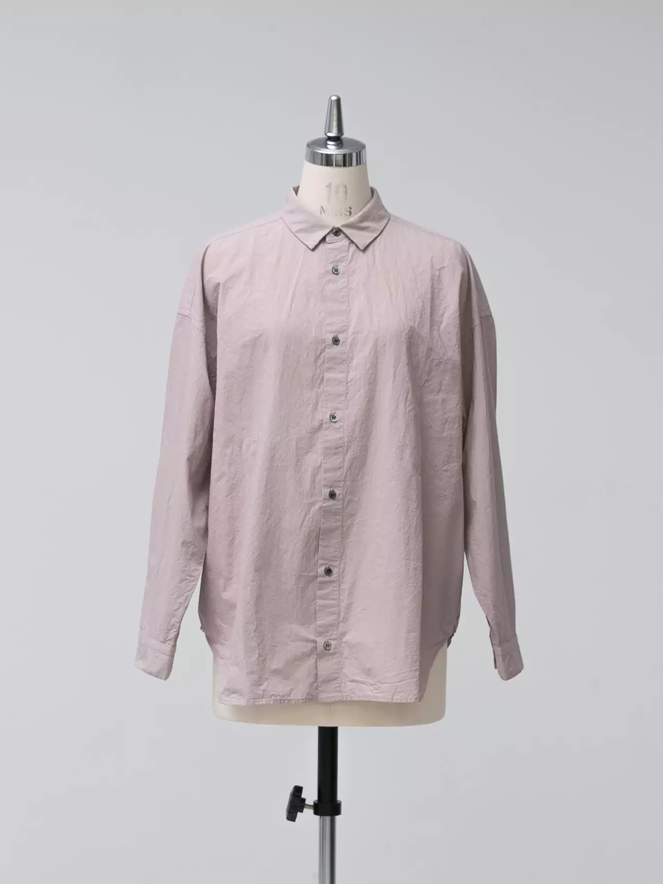 KAGURE Garment-Dyed Regular Collar Shirt