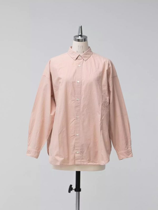 KAGURE Garment-Dyed Regular Collar Shirt