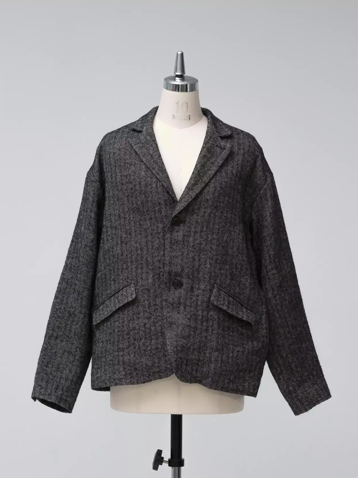 KAGURE Wool Linen Blend Tailored Jacket
